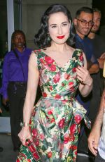 DITA VON TEESE Arrives at Adele Concert in Los Angeles 08/10/2016