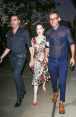 DITA VON TEESE Arrives at Adele Concert in Los Angeles 08/10/2016