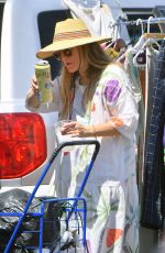 DREW BARRYMORE Shopping at a Flea Market in Los Angeles 08/14/2016