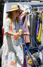 DREW BARRYMORE Shopping at a Flea Market in Los Angeles 08/14/2016
