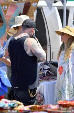 DREW BARRYMORE Shopping at a Flea Market in Los Angeles 08/14/2016