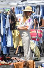 DREW BARRYMORE Shopping at a Flea Market in Los Angeles 08/14/2016