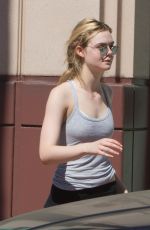 ELLE FANNING Leaves a Dance Studio in North Hollywood 08/27/2016