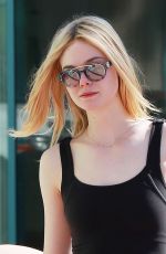 ELLE FANNING at a Dance Studio in North Hollywood 08/18/2016