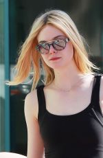 ELLE FANNING at a Dance Studio in North Hollywood 08/18/2016