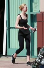 ELLE FANNING at a Dance Studio in North Hollywood 08/18/2016