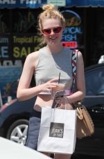 ELLE FANNING Out and About in Los Angeles 08/12/2016