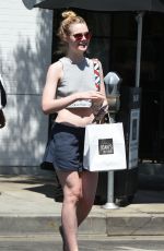 ELLE FANNING Out and About in Los Angeles 08/12/2016