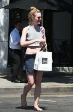 ELLE FANNING Out and About in Los Angeles 08/12/2016
