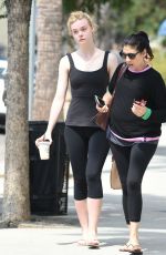 ELLE FANNING Out and About in Studio City 08/27/2016