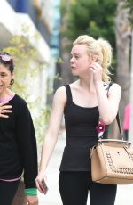 ELLE FANNING Out and About in Studio City 08/27/2016