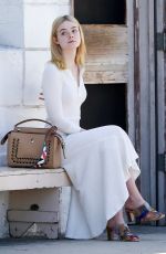 ELLE FANNING Out in Venice Beach 08/17/2016