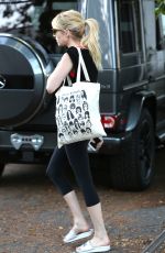 EMMA ROBERTS in Leggings Leaves a Gym in Los Angeles 08/16/2016