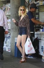 EMMA ROBERTS in Shorts Out and About in Los Angeles 08/22/2016