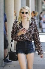 EMMA ROBERTS in Shorts Out and About in Los Angeles 08/22/2016