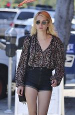 EMMA ROBERTS in Shorts Out and About in Los Angeles 08/22/2016