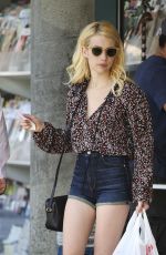 EMMA ROBERTS in Shorts Out and About in Los Angeles 08/22/2016