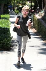 EMMA ROBERTS Leaves a Friends House in Beverly Hills 08/11/2016