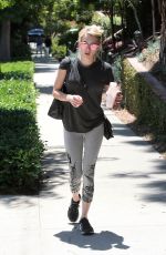 EMMA ROBERTS Leaves a Friends House in Beverly Hills 08/11/2016