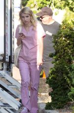 EMMA ROBERTS on the Set of 