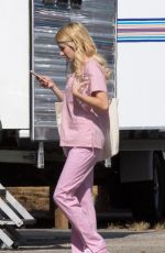 EMMA ROBERTS on the Set of 