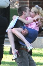 EMMA ROBERTS on the Set of 