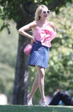 EMMA ROBERTS on the Set of 