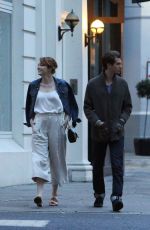 EMMA STONE Out and About in London 08/21/2016