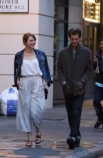 EMMA STONE Out and About in London 08/21/2016
