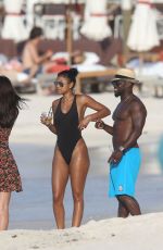 ENIKO PARRISH in Swimsuit at a Beach in St. Barts 08/15/2016