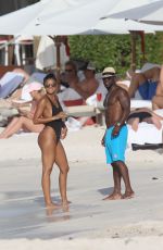 ENIKO PARRISH in Swimsuit at a Beach in St. Barts 08/15/2016