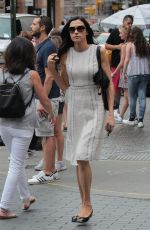 FAMKE JANSSEN Out and About in New York 08/05/2016