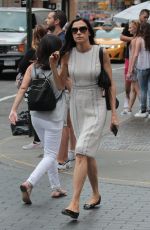 FAMKE JANSSEN Out and About in New York 08/05/2016