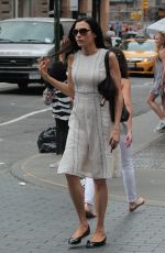 FAMKE JANSSEN Out and About in New York 08/05/2016