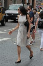 FAMKE JANSSEN Out and About in New York 08/05/2016