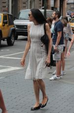 FAMKE JANSSEN Out and About in New York 08/05/2016