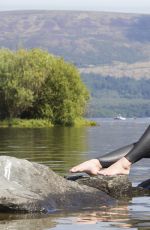 FERNE MCCANN on the Set of a Photoshoot at Loch Lomond in Scotland 08/16/2016