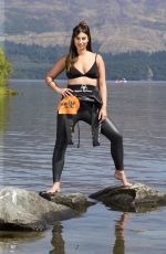 FERNE MCCANN on the Set of a Photoshoot at Loch Lomond in Scotland 08/16/2016