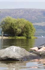 FERNE MCCANN on the Set of a Photoshoot at Loch Lomond in Scotland 08/16/2016
