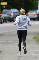 FRANKIE GAFF Out Jogging in London 08/09/2016