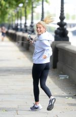 FRANKIE GAFF Out Jogging in London 08/09/2016
