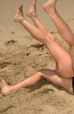FRENCHY MORGAN and Her New Boyfriend Mauricio Galdi on the Beach in Malibu 08/19/2016