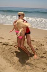 FRENCHY MORGAN and Her New Boyfriend Mauricio Galdi on the Beach in Malibu 08/19/2016