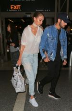GIGI HADID at LAX Airport in Los Angeles 08/12/2016