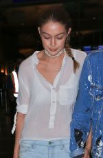 GIGI HADID at LAX Airport in Los Angeles 08/12/2016