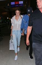 GIGI HADID at LAX Airport in Los Angeles 08/12/2016