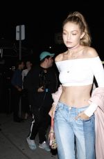 GIGI HADID at Nice Guy in West Hollywood 08/23/2016