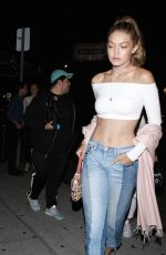GIGI HADID at Nice Guy in West Hollywood 08/23/2016