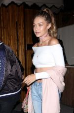 GIGI HADID at Nice Guy in West Hollywood 08/23/2016