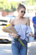 GIGI HADID Out and About in Los Angeles 08/10/2016